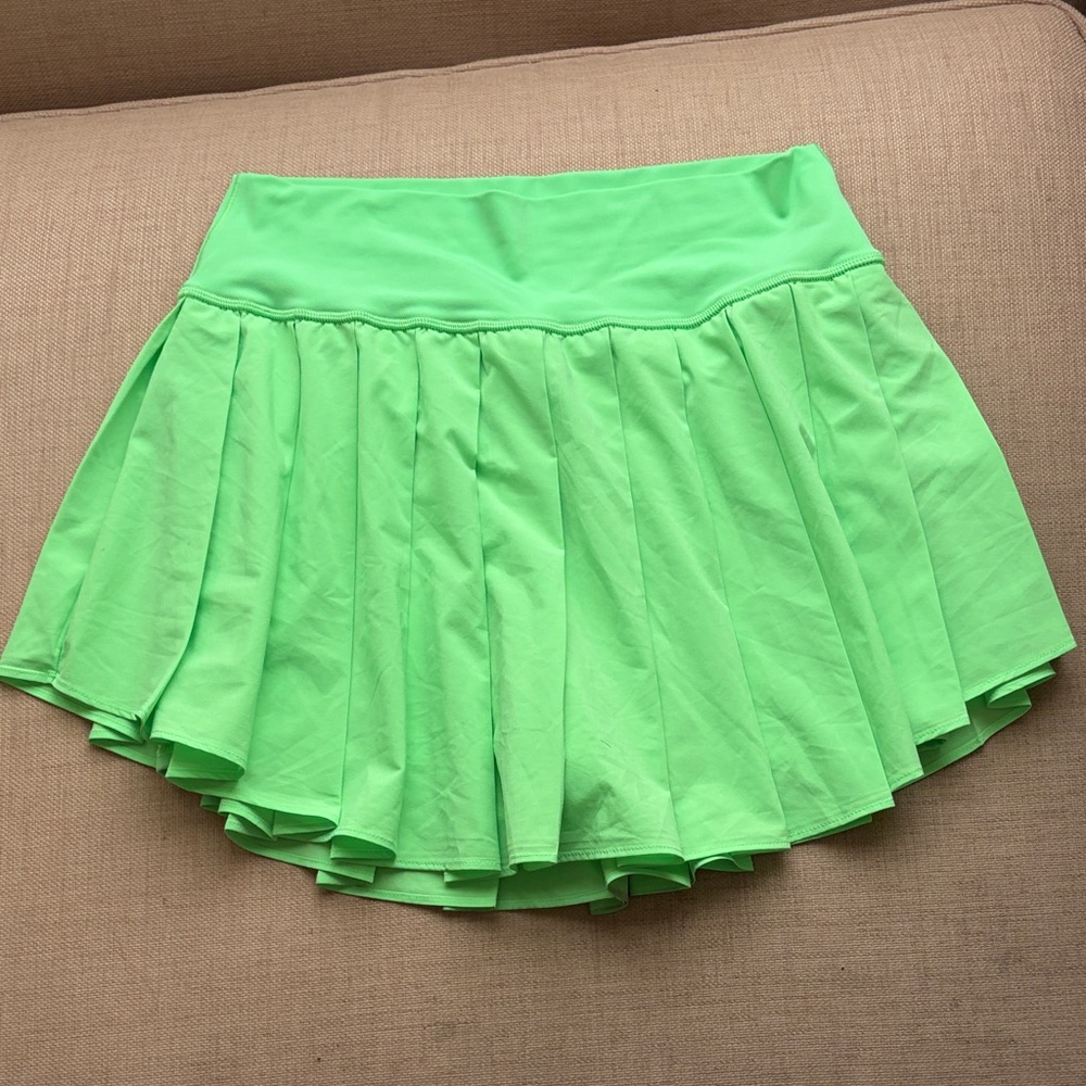 Aerie Offline Real Me Neon Green Tennis Skirt